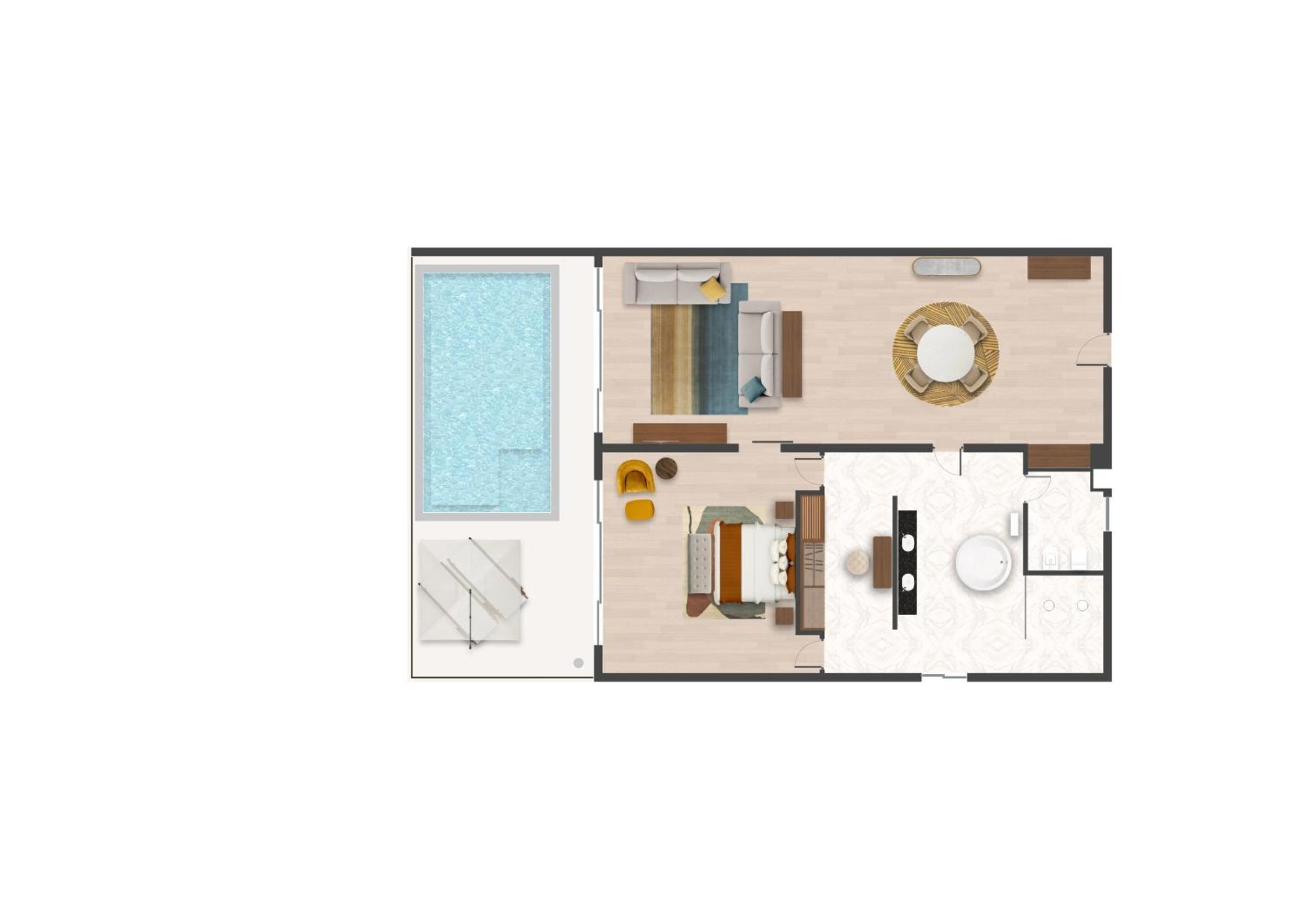 The Mora Zanzibar Hotel Matemwe  Luaran gambar Floorplan of a typical suite